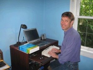 Employ-Ability Participant Colin at his desk