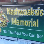 Sign for Nashwaaksis Memorial School