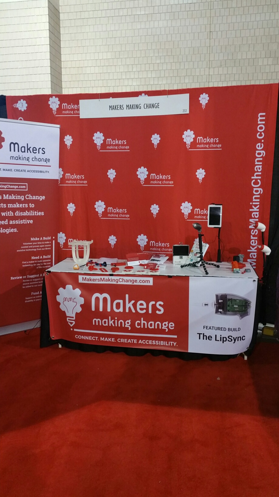 Our booth at the AOTA conference featured a homemade 3D printer