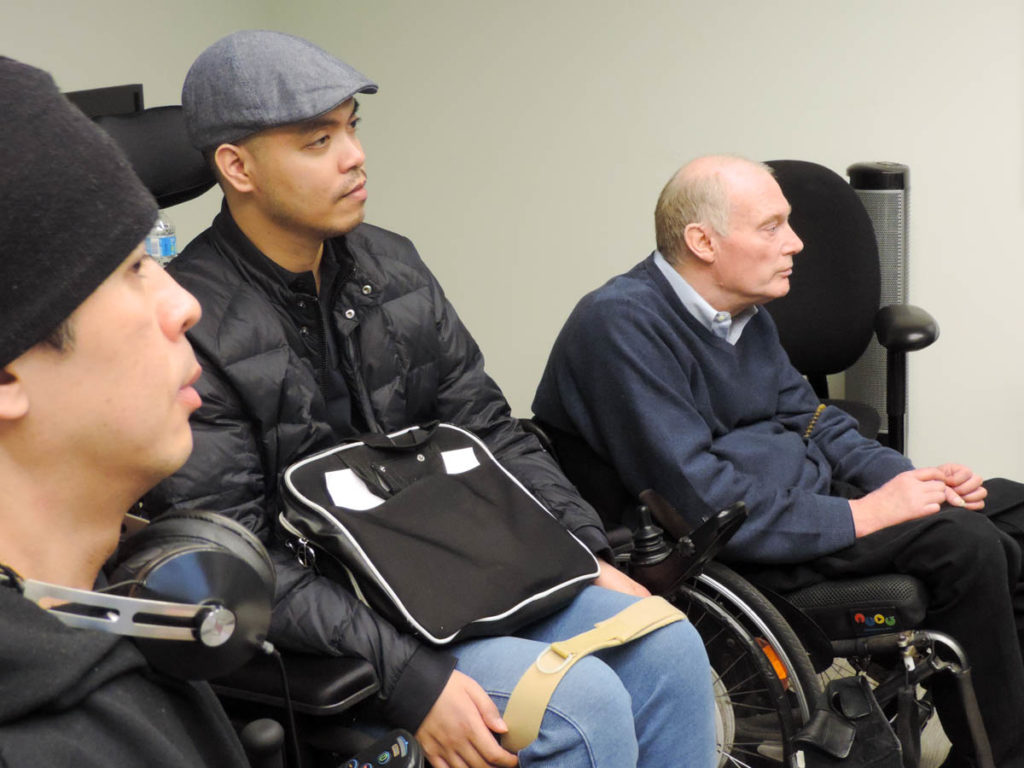 (Left to right) Two Working Together clients and Executove Director, Gary Birch, looking on