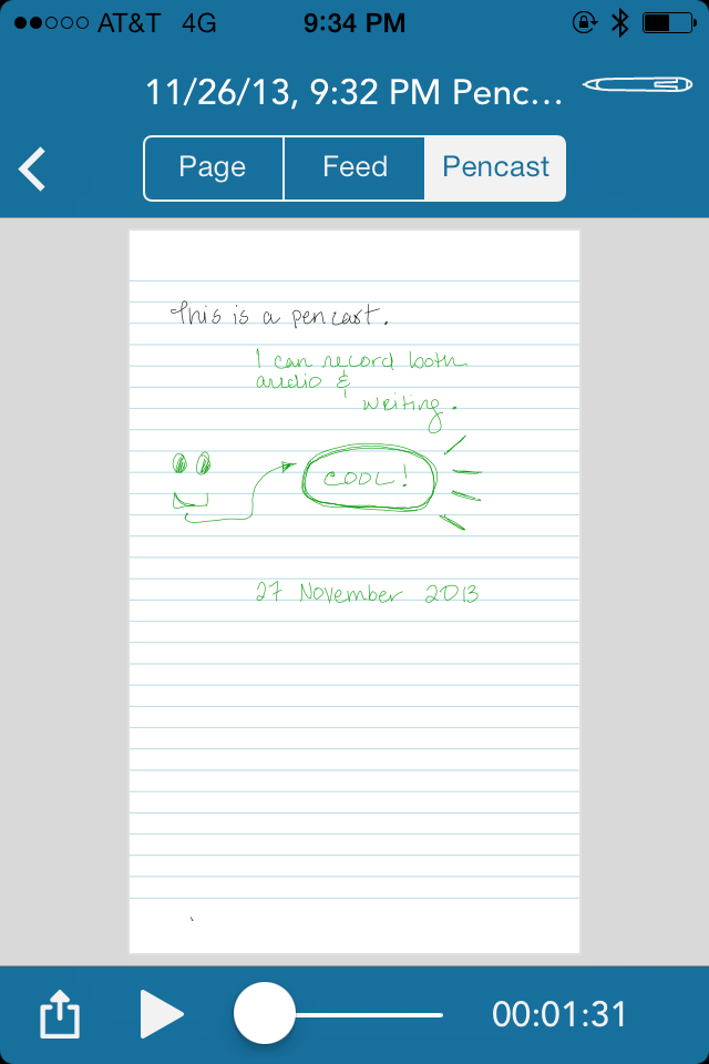 Screenshot of Live Scribe PDF