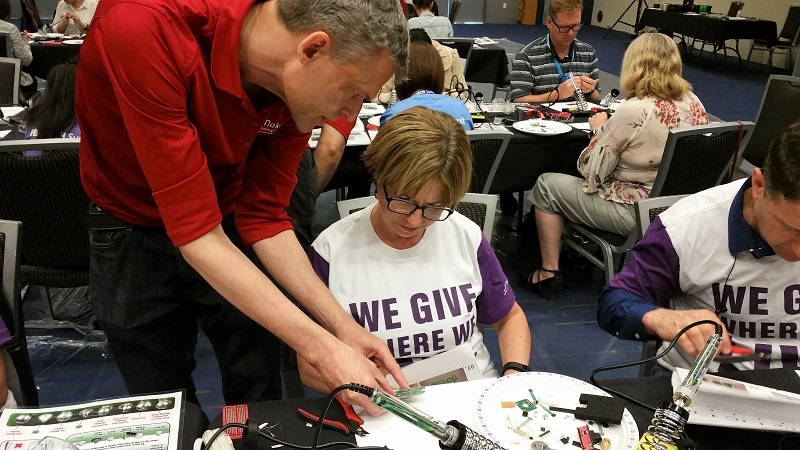 Derrick working with maker