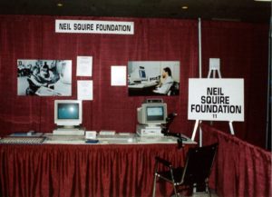 an early Neil Squire Foundation booth at a trade show