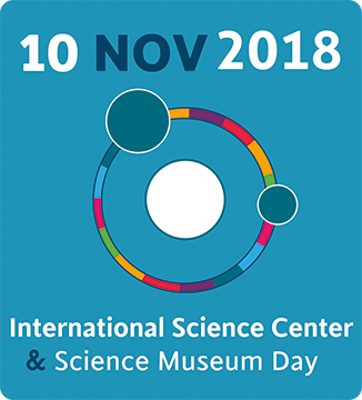 INTERNATIONAL SCIENCE CENTER AND SCIENCE MUSEUM DAY logo