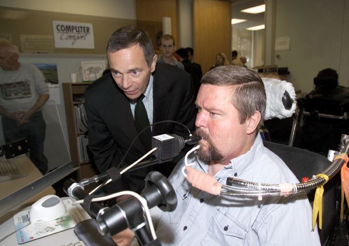 Don with Stephen Owen, the then Secretary of State