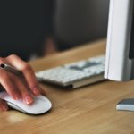 Stock image of person at computer