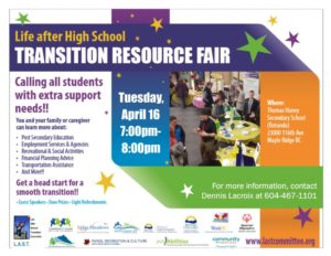 Transition Resource Fair poster