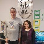 Joel (left) with Erica Young, Executive Director of Opal Family Services