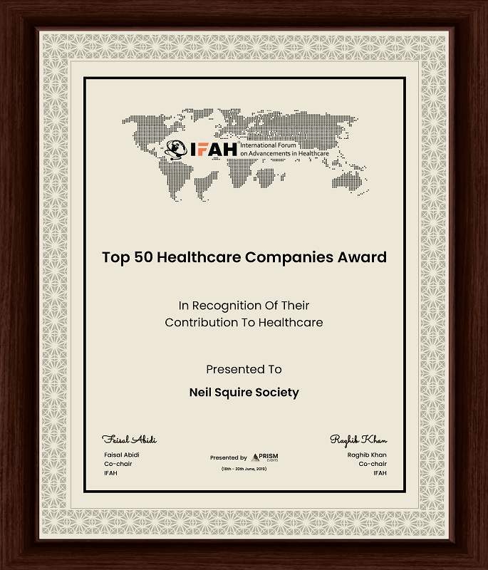 IFAH Top 50 Healthcare Companies Award presented to Neil Squire Society