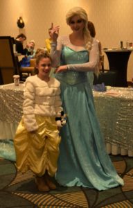 An attendee with Elsa