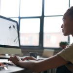 woman using a computer