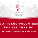 Text: We applaud our volunteers for all they do