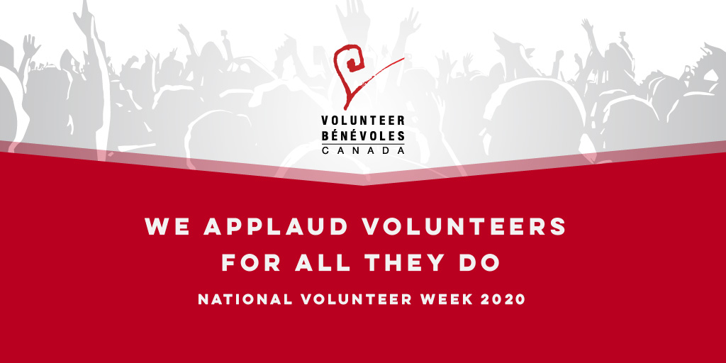 Text: We applaud our volunteers for all they do