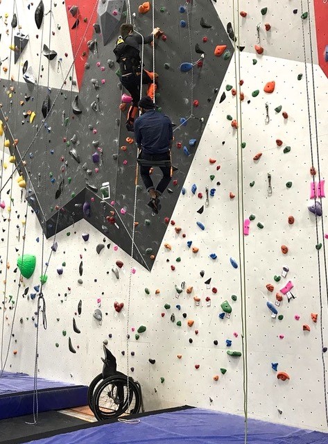 Kevin climbing