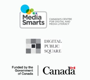 MediaSmarts, Digital Public Square, and Government of Canada logos