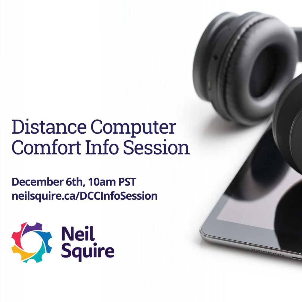 Distance Computer Comfort Info Session Graphic