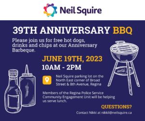 A flyer for the barbeque with images of a grill and condiments.