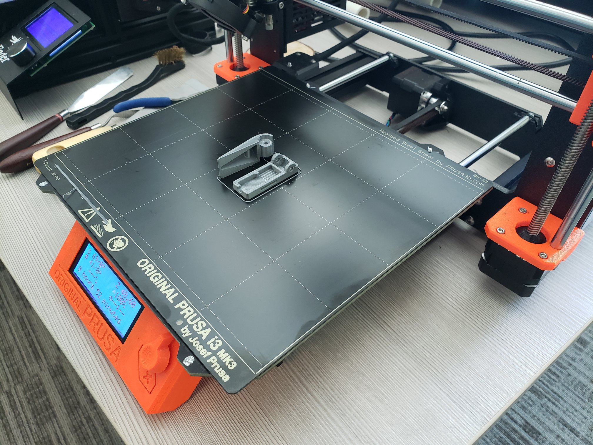 A 3D printer bed.