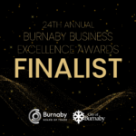 Text: 24th Annual Burnaby Business Excellence Awards Finalist