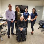 Left to right: Wayne Ackerman, Elsa Chu Del Aguila, Neil Squire Executive Director Gary Birch, Occupational Therapist Zorana Ciric, and National Program Manager Lavakittichaiyant