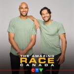 Michael Crouse and Tyson Gillies in a poster for The Amazing Race Canada.