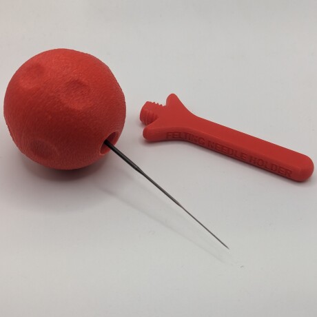 A felting needle holder.