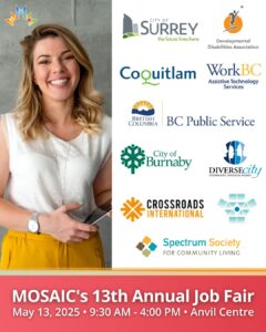 Event banner for MOSAIC job fair.
